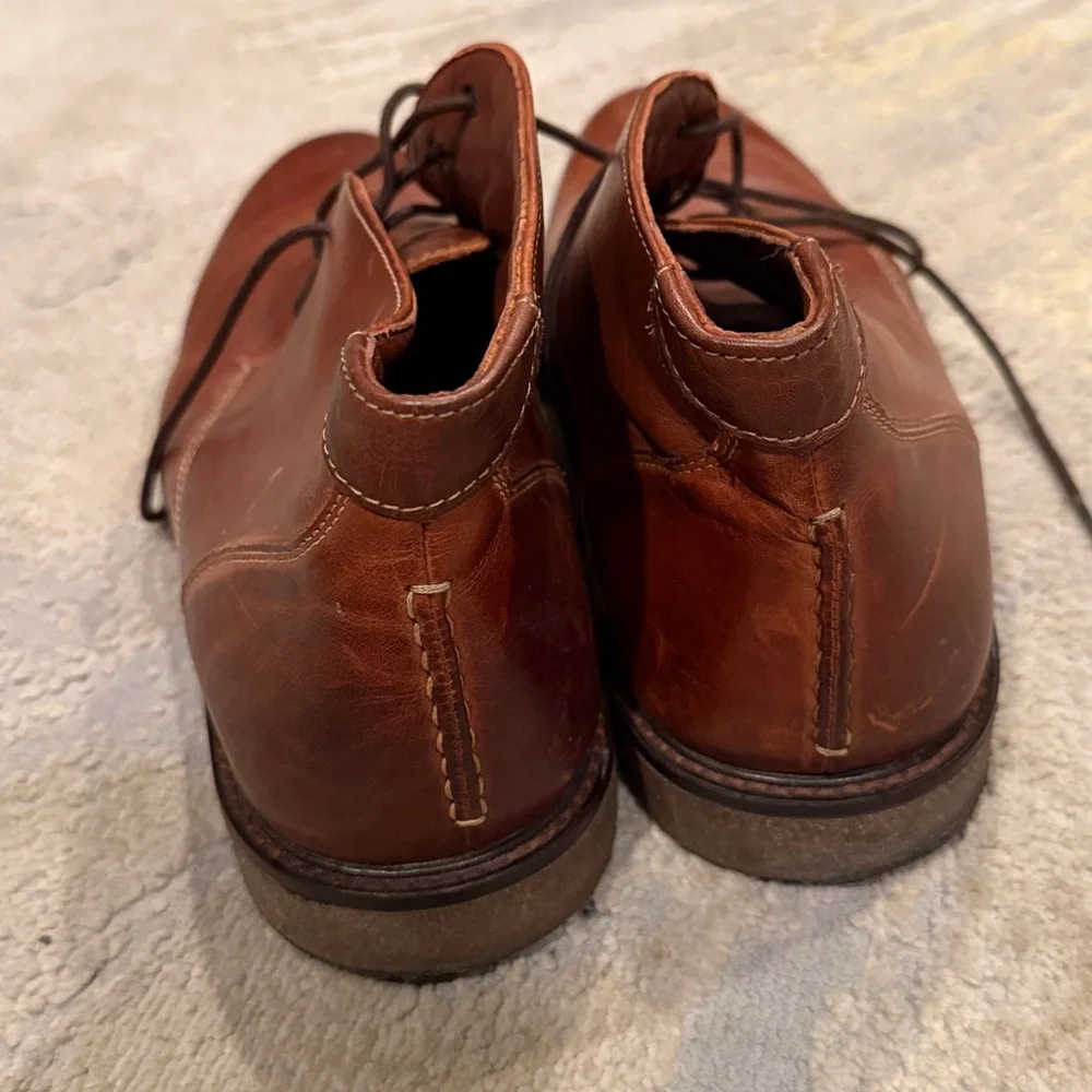 Johnston & Murphy Sheepskin Men's Copeland Chukka Leather Boots Sz 11 M Brown
